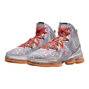 Nike Mens Lebron 19 XIX Fast Food Grey Fog/Roma Green Basketball Shoe Sneaker